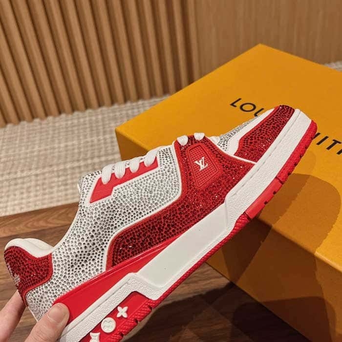 Mens All Over Crystals Trainer Sneaker