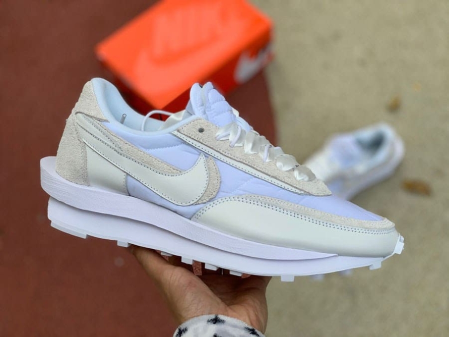 Sacai x LDWaffle ' White Nylon '