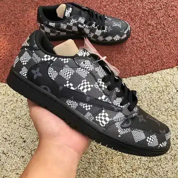 CUSTOM TRAVIS SCOTT X JORDAN 1 LOW ' L V '