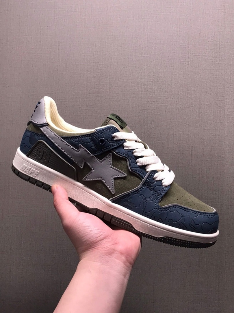 Bape Sk8 Sta ' Army Green Dark Blue '