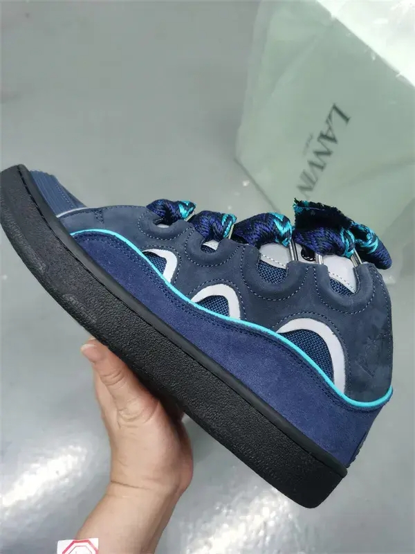 Lanvin Curb Sneaker Navy Blue