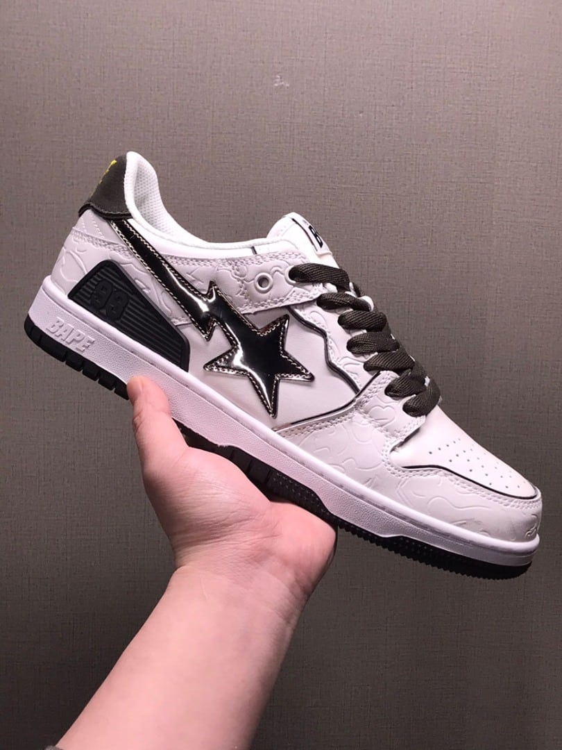Bape Sk8 Sta ' White Metallic Silver '