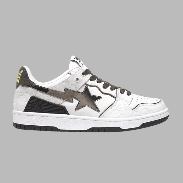 Bape Sk8 Sta ' White Metallic Silver '