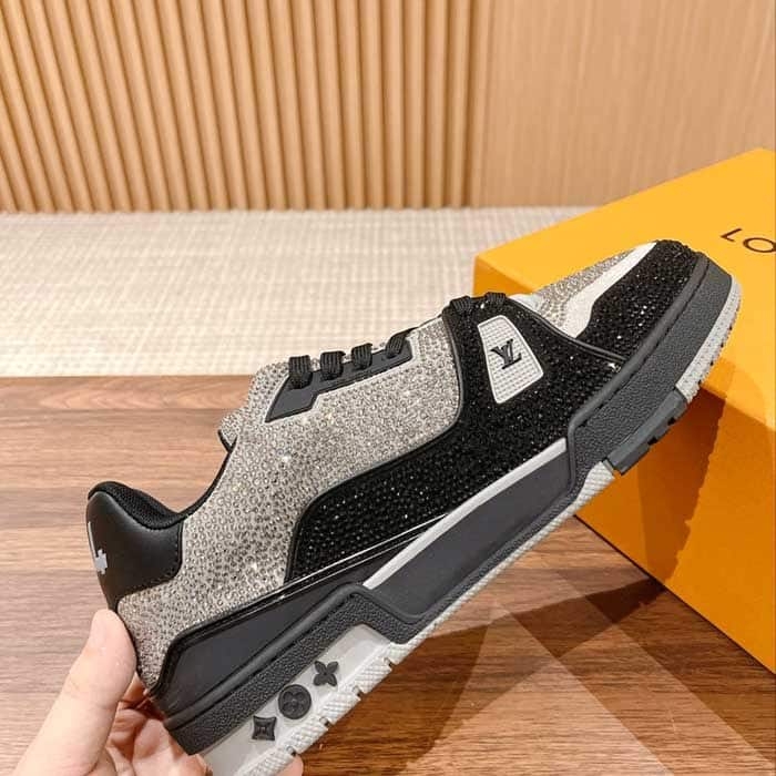 Mens All Over Crystals Trainer Sneaker