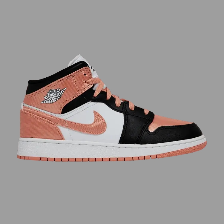 JORDAN 1 MID ' WHITE LIGHT MADDER ROOT ' (GS)