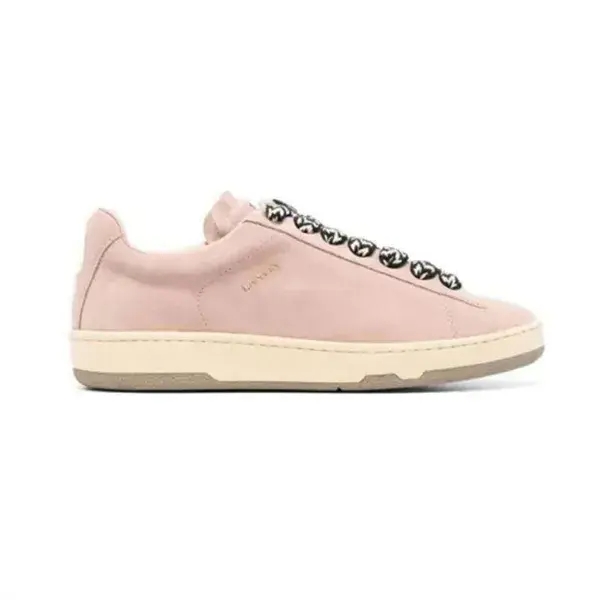 Lanvin Leather Curb Sneakers PINK