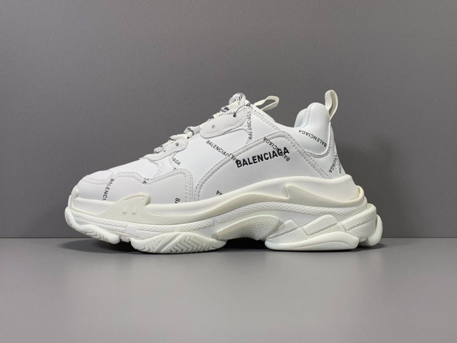 Triple S Sneaker ' Allover Logo ' White '