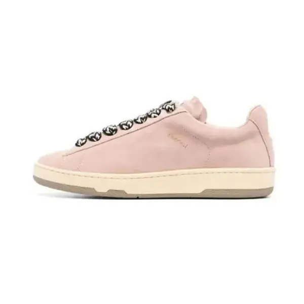 Lanvin Leather Curb Sneakers PINK