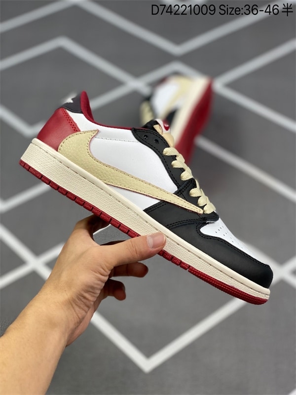 TRAVIS SCOTT X JORDAN 1 LOW OG SP ' White/Red/Black '