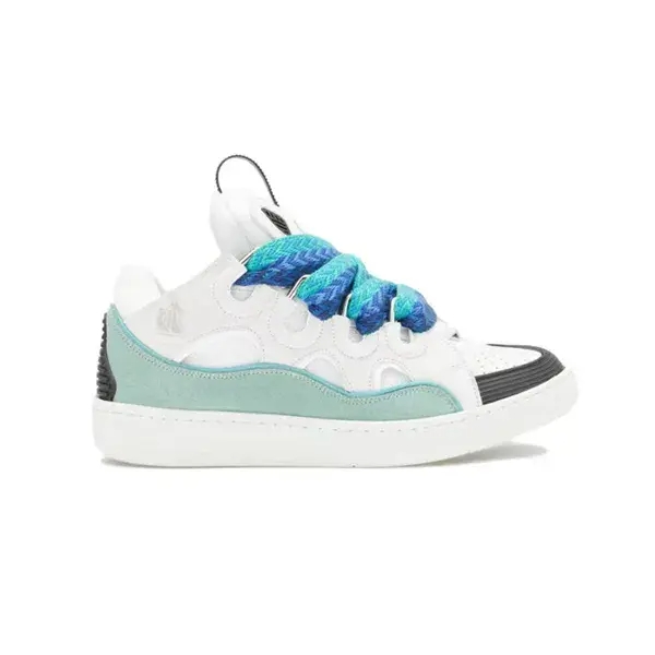 Lanvin Leather Curb White Green
