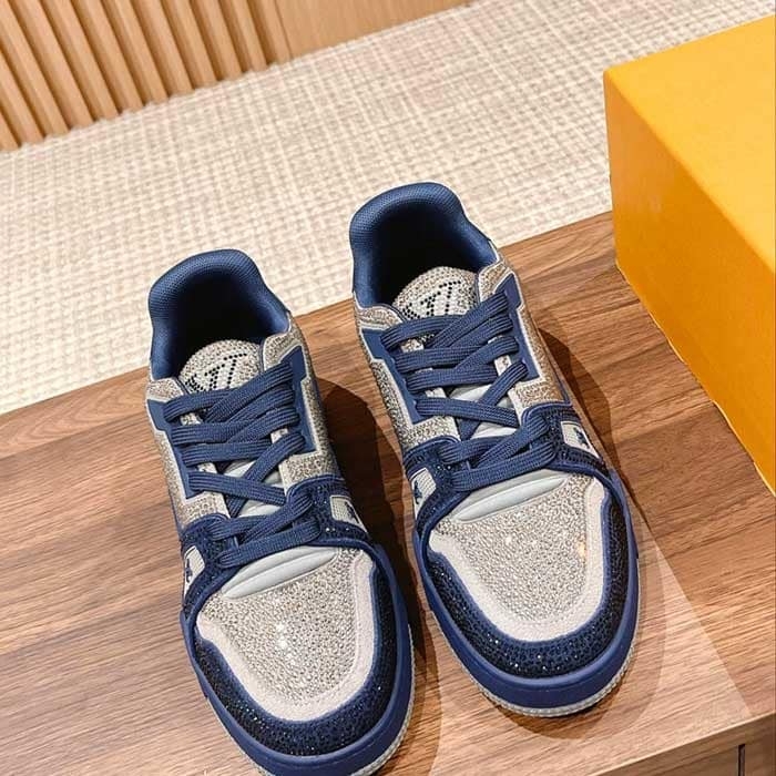 Mens All Over Crystals Trainer Sneaker