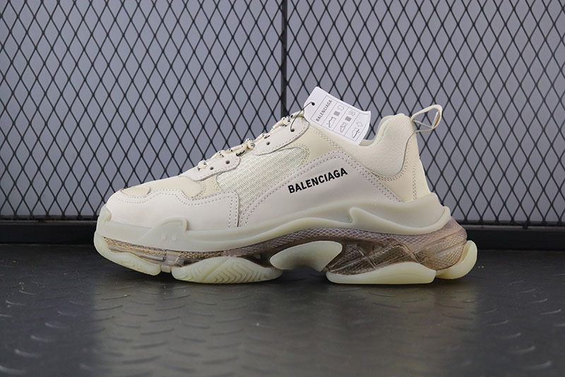 Triple S Sneaker ' Clear Sole ' Off White '