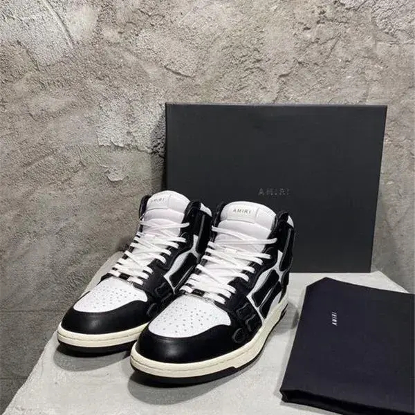 Amiri Skel Top High White Black