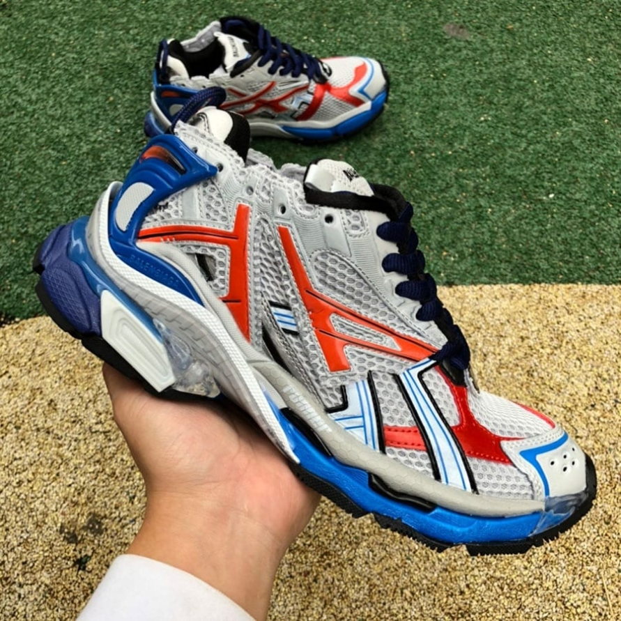 Runner Sneaker ' Grey Red Blue '