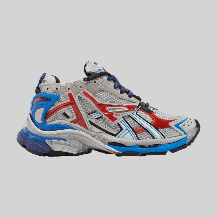 Runner Sneaker ' Grey Red Blue '