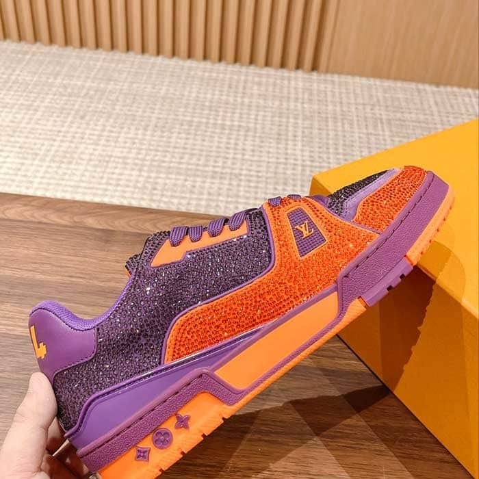 Mens All Over Crystals Trainer Sneaker