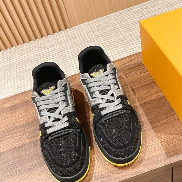 Mens All Over Crystals Trainer Sneaker