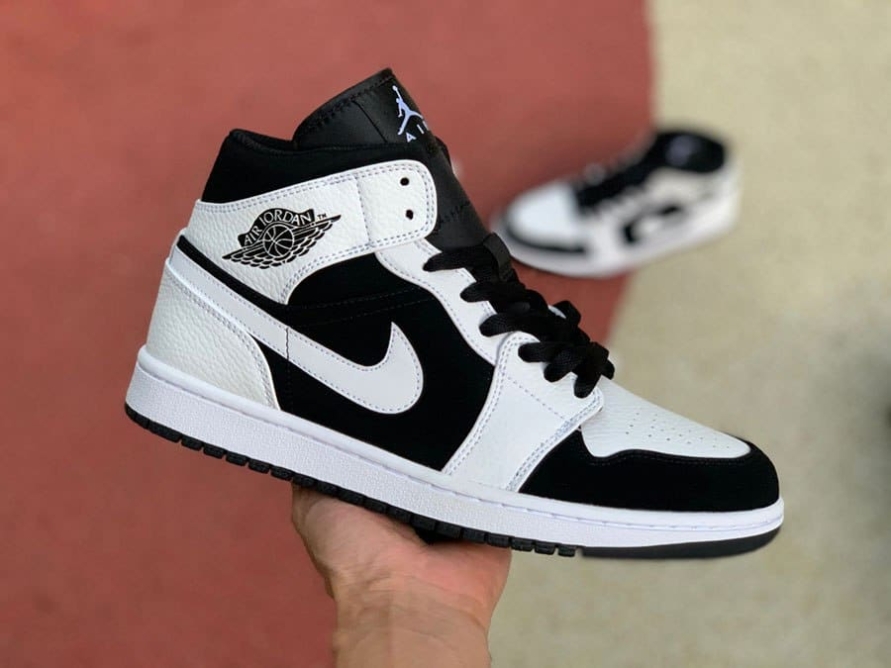Jordan 1 Retro Mid ' Tuxedo '