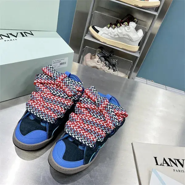 Lanvin Leather Curb Taurus Blue