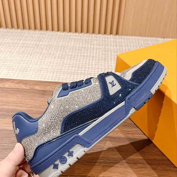 Mens All Over Crystals Trainer Sneaker