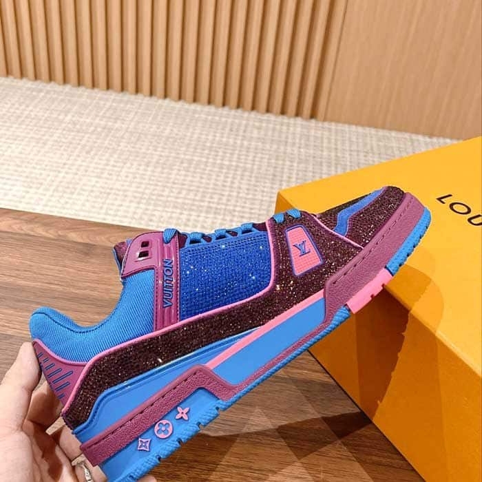 Mens All Over Crystals Trainer Sneaker