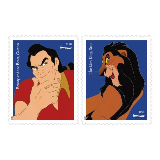 2017 Forever Stamps First Class Postage Stamps Walt Villains