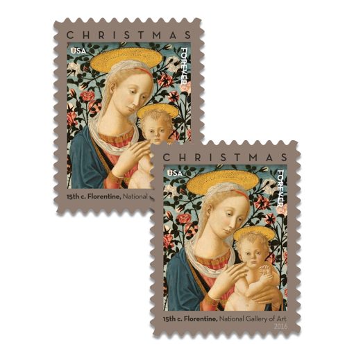 2016 Forever Stamps First Class Postage Stamps Christmas Florentine Madonna and Child
