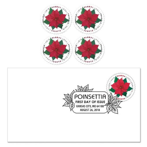 2018 Global: Poinsettia Sheet 10pcs