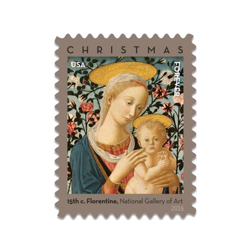 2016 Forever Stamps First Class Postage Stamps Christmas Florentine Madonna and Child