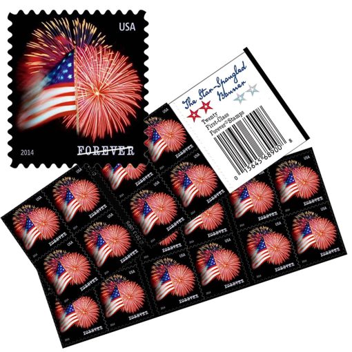 2014 Forever Stamps First Class Postage Stamps Star-Spangled Banner (5 Sheets of 20)