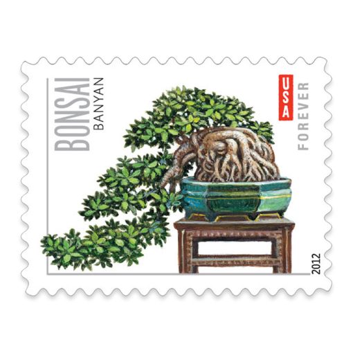 2011 Forever Stamps First Class Postage Stamps Bonsai Trees