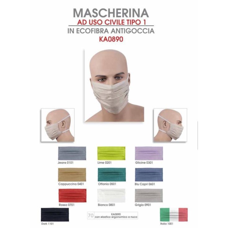 Mascherina KA0890 Colore Rosso 1 Pezzo