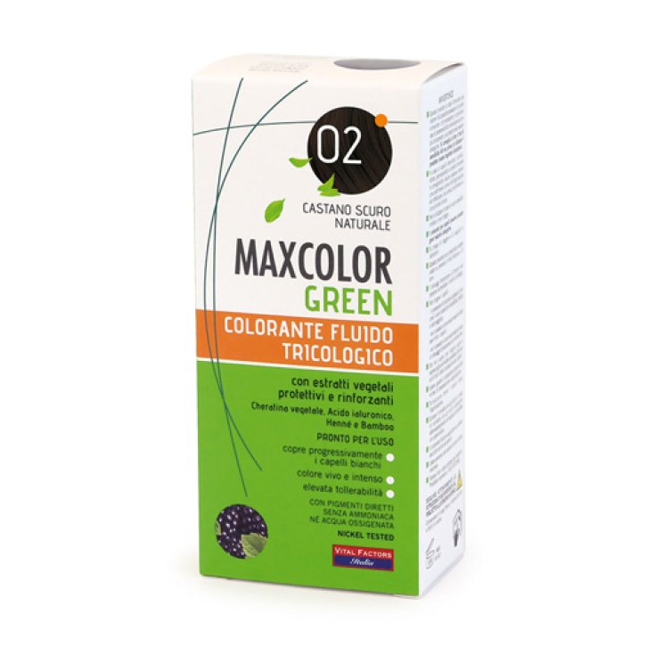 MaxColor Green 02 Castano Scuro Naturale Vital Factors 1 Kit