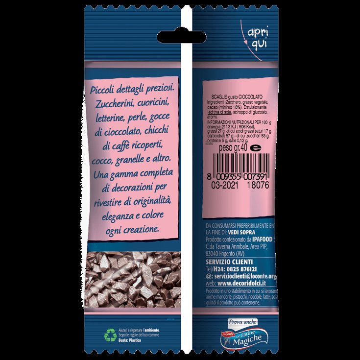 Scaglie di Cioccolato Decorì 40g