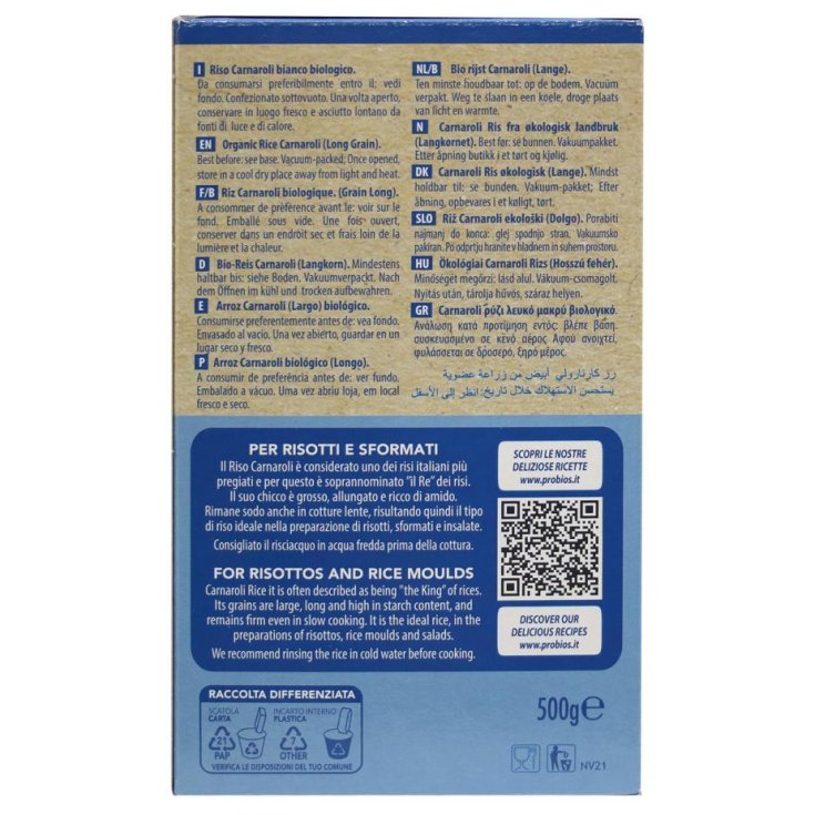 Rice&Rice Riso Carnaroli Italiano Probios 500g