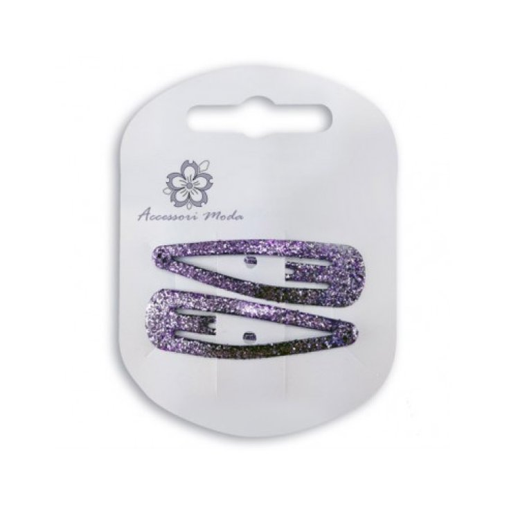 Clic Clac Glitter Celeste 2 Pezzi