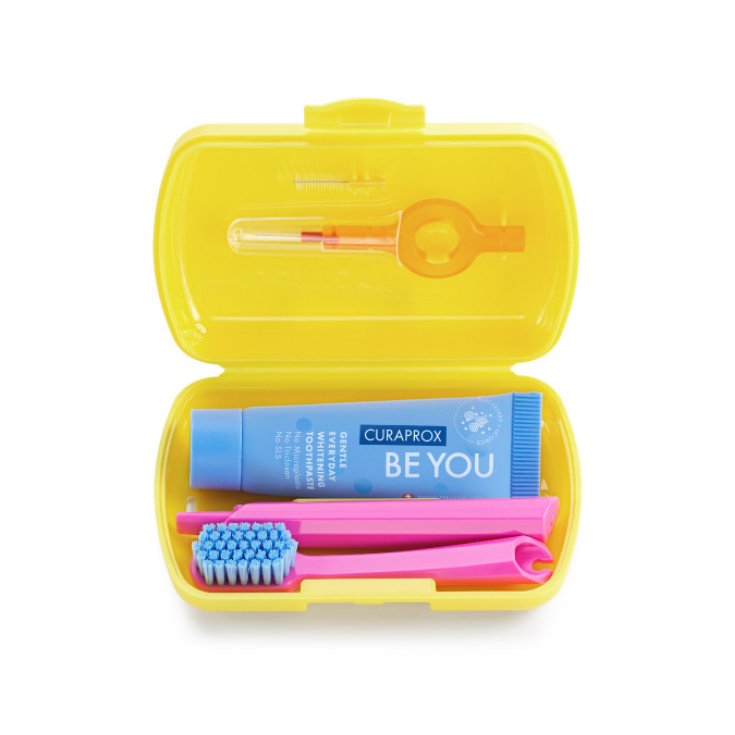 Set Da Viaggio Giallo Curaprox 4 Pezzi