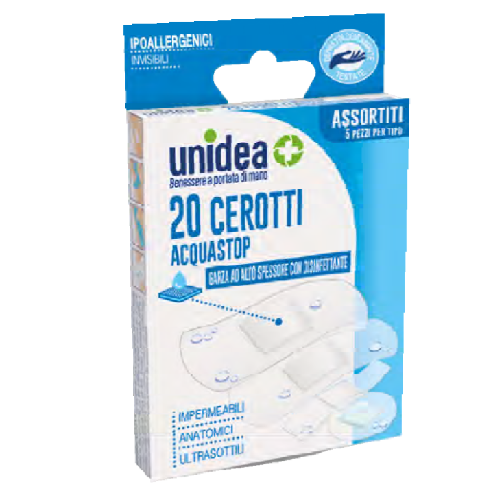 CEROTTI ACQUASTOP unidea Formato Assortito 20 Cerotti