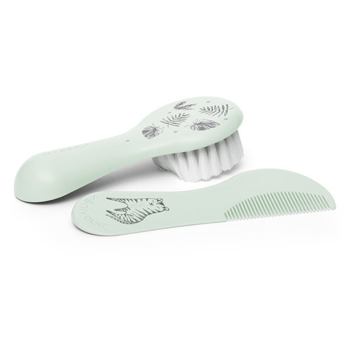 Set Spazzola-Pettine Verde Suavinex