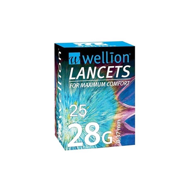 Lancette di Sicurezza 28G Wellion 25 Pezzi