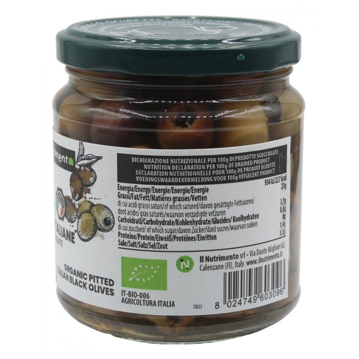 Il Nutrimento Olive Denocciolate Nere 280g