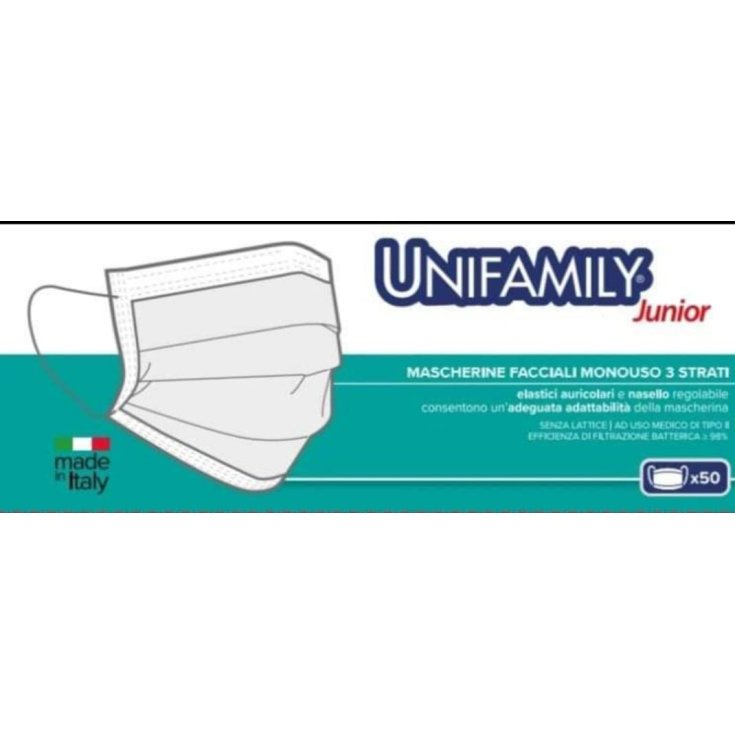 Mascherina Chirurgica Junior Unifamily 50 Mascherine