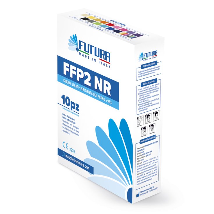 Mascherina FFP2 Bianco Futura 10 Pezzi
