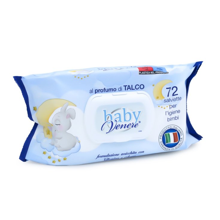 Salviettine Baby Venere Profumo di Talco 72 Pezzi