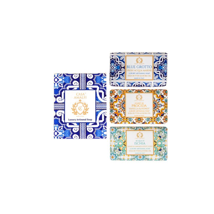 Maiolica Blu Casa Amalfi 3 Pezzi