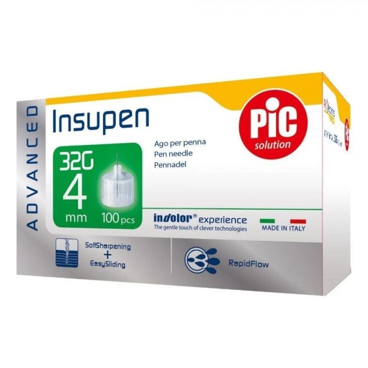 Insupen Advanced 32G x 4mm PIC 100 Pezzi