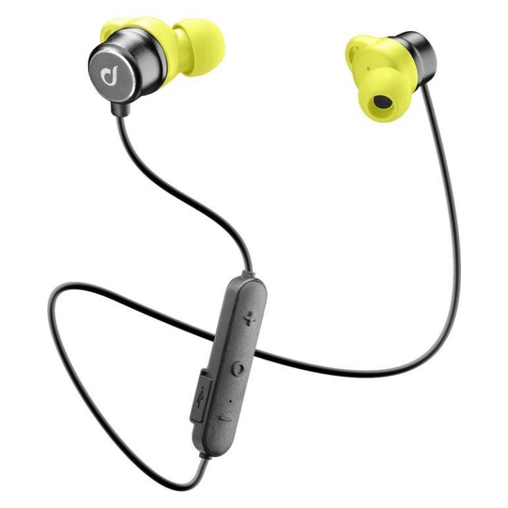 RUN Cellularline Colore Nero Verde 1 Paio Auricolari