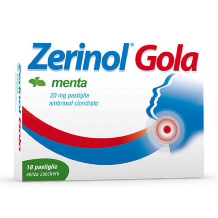 Zerinol Gola Sanofi 18 Pastiglie Menta Senza Zucchero