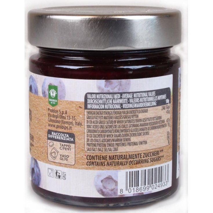 Senza Zuccheri Aggiunti 100% Mirtilli Neri Probios 215g