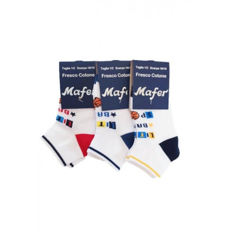 Calzini Fresco Cotone Bambino Assortiti Mafer Set 3 Paia